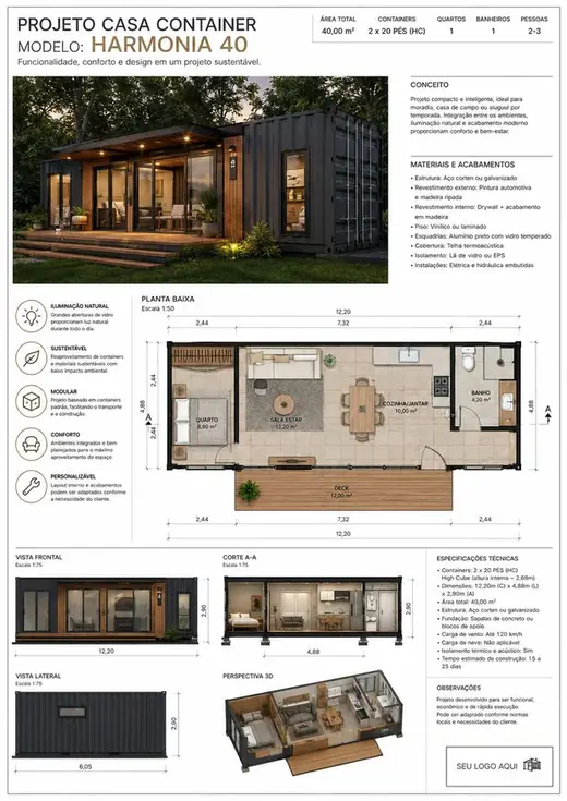 Projeto de casa container 3