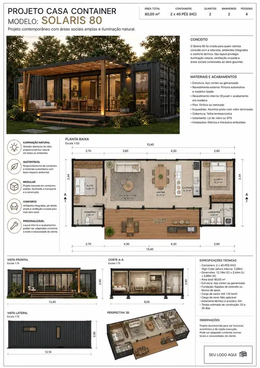 Projeto de casa container 6