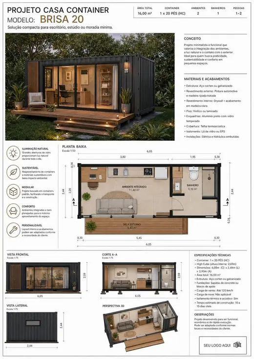 Projeto de casa container 7