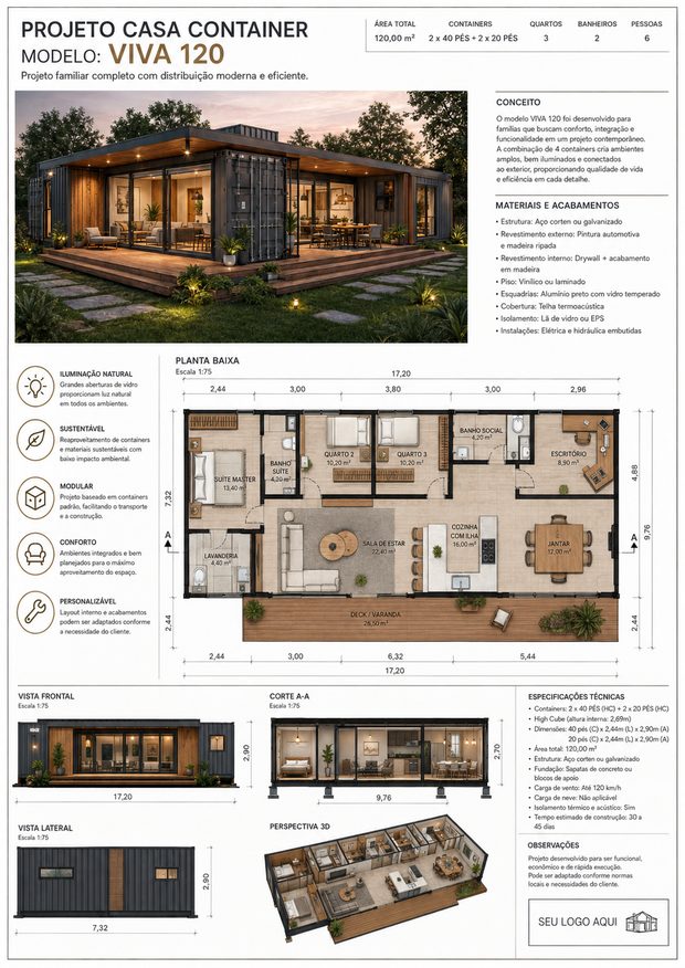 Projeto de casa container 1