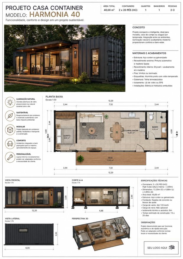 Projeto de casa container 3