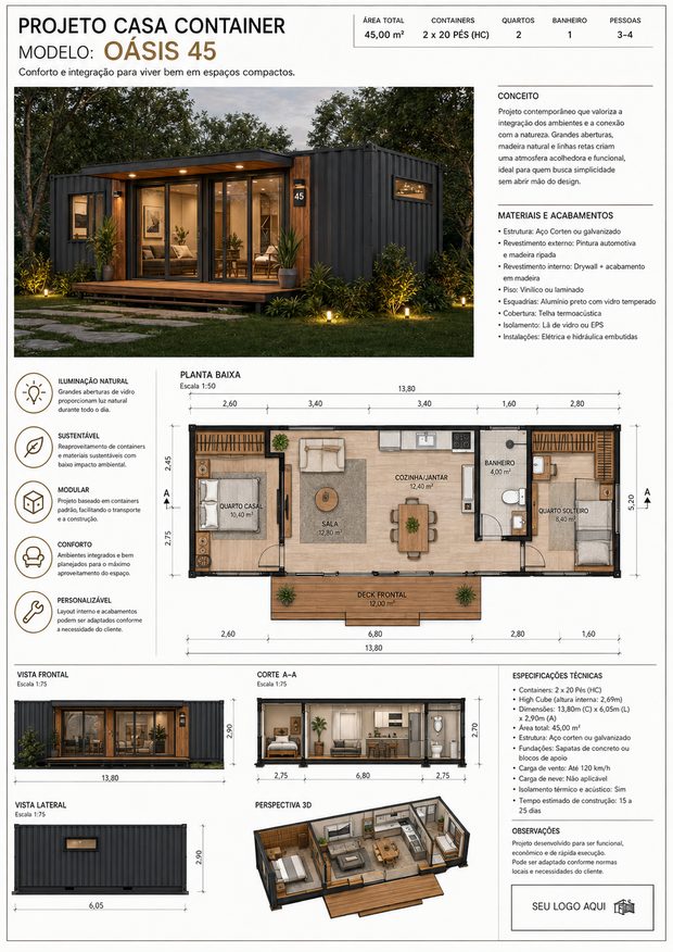 Projeto de casa container 4