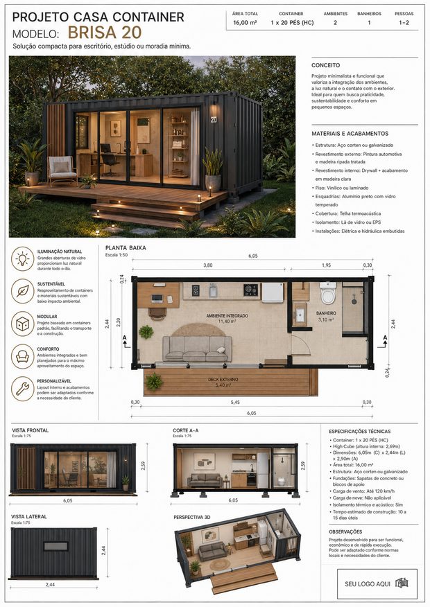 Projeto de casa container 7