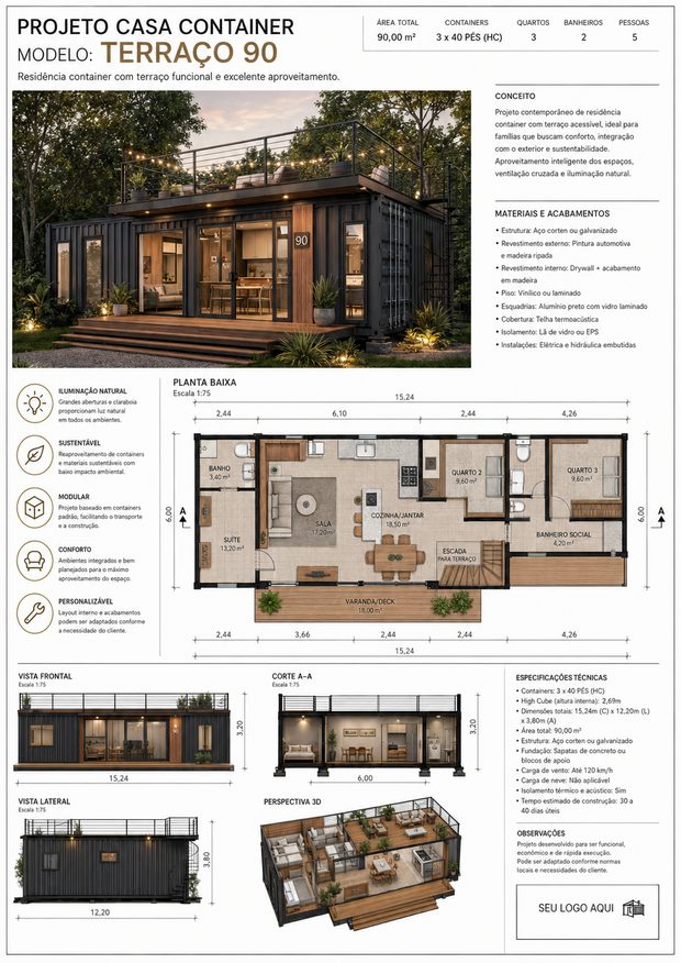 Projeto de casa container 8