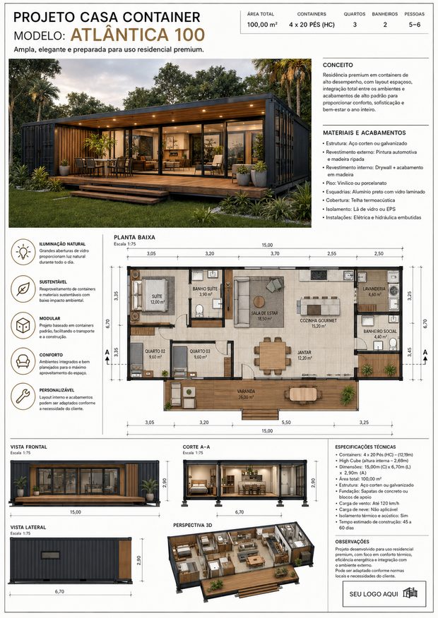 Projeto de casa container 9
