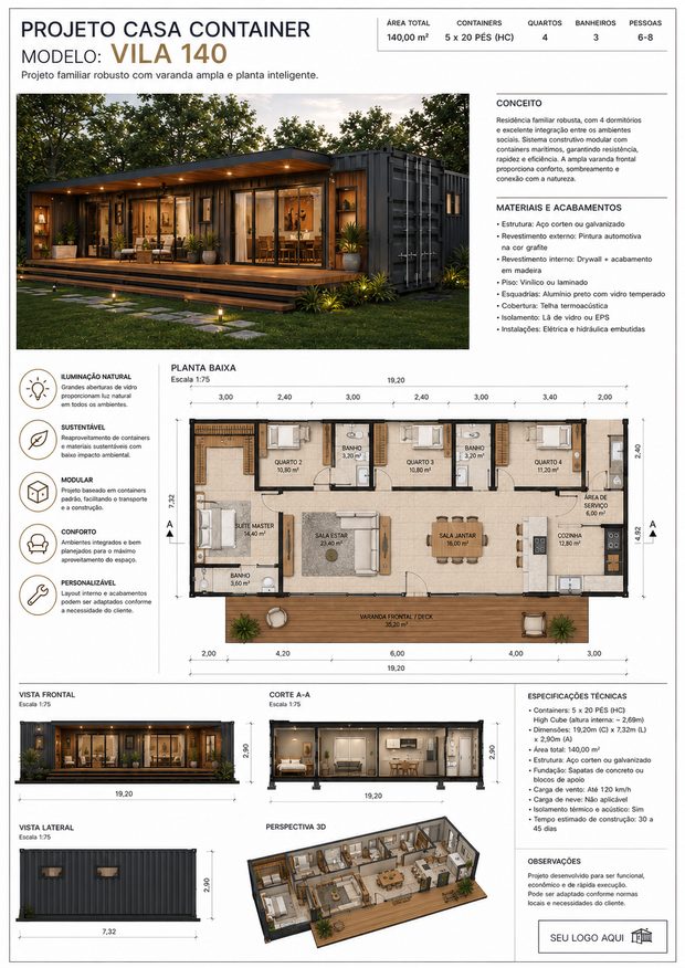 Projeto de casa container 11