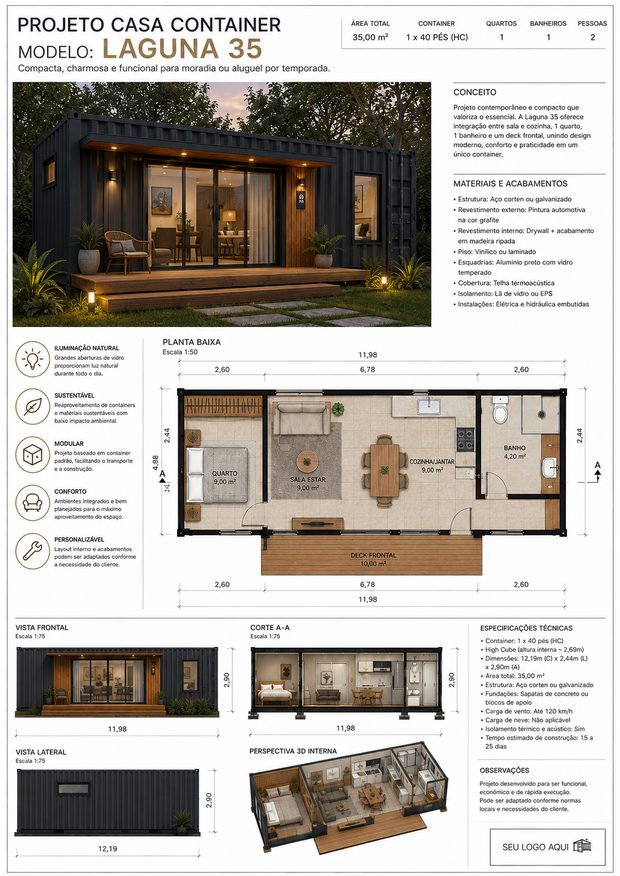 Projeto de casa container 17