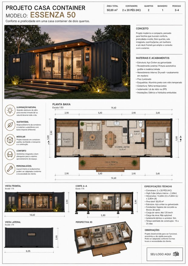 Projeto de casa container 18