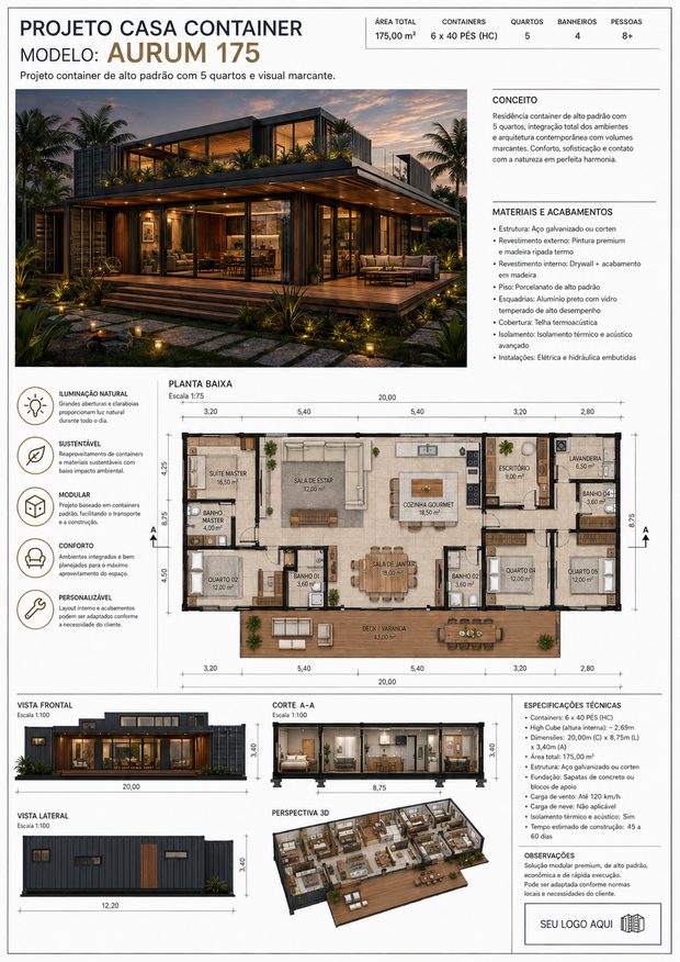 Projeto de casa container 21