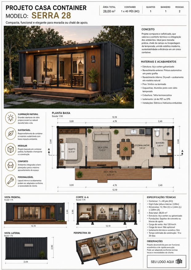 Projeto de casa container 22