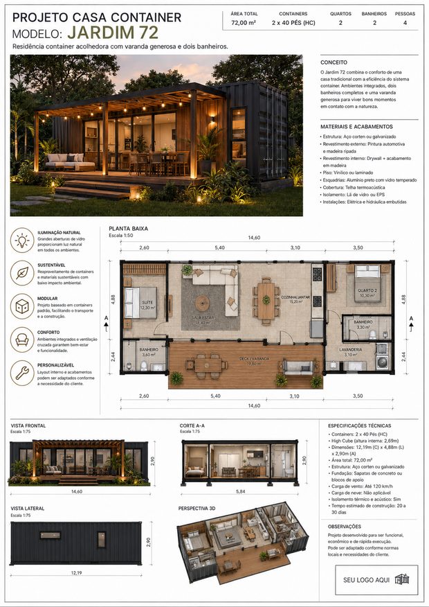 Projeto de casa container 25