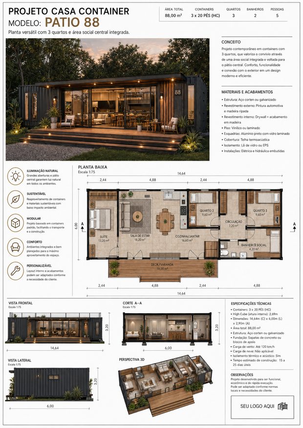 Projeto de casa container 26